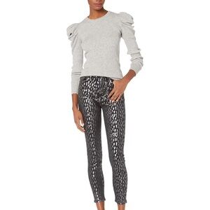 NWT 7FAM foil snow leopard jeans
